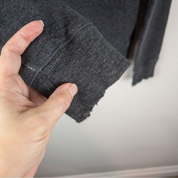 𝅺Aritzia TNA Womens Size Small Gray Neon Green Logo Hoodie Sweatshirt Casual - Picture 6 of 8